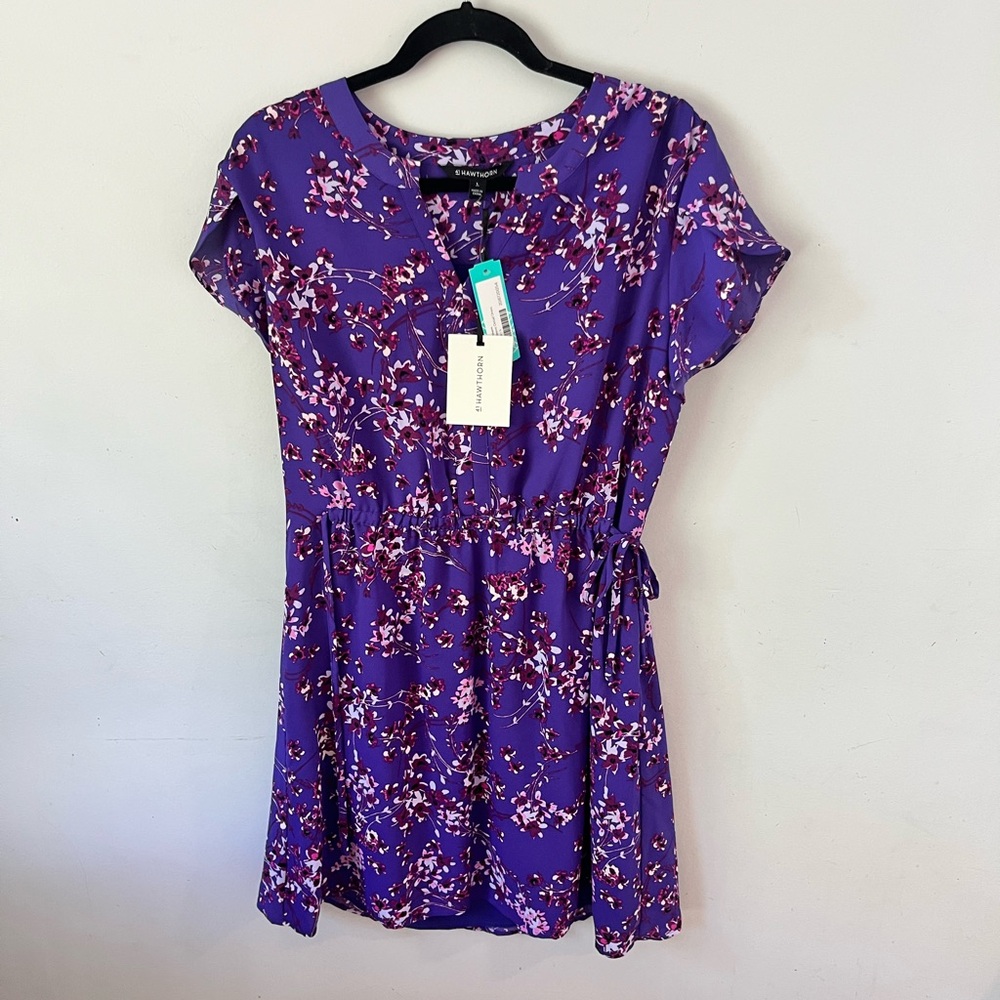 41 Hawthorn Purple Flutter Sleeve Mini Sundress